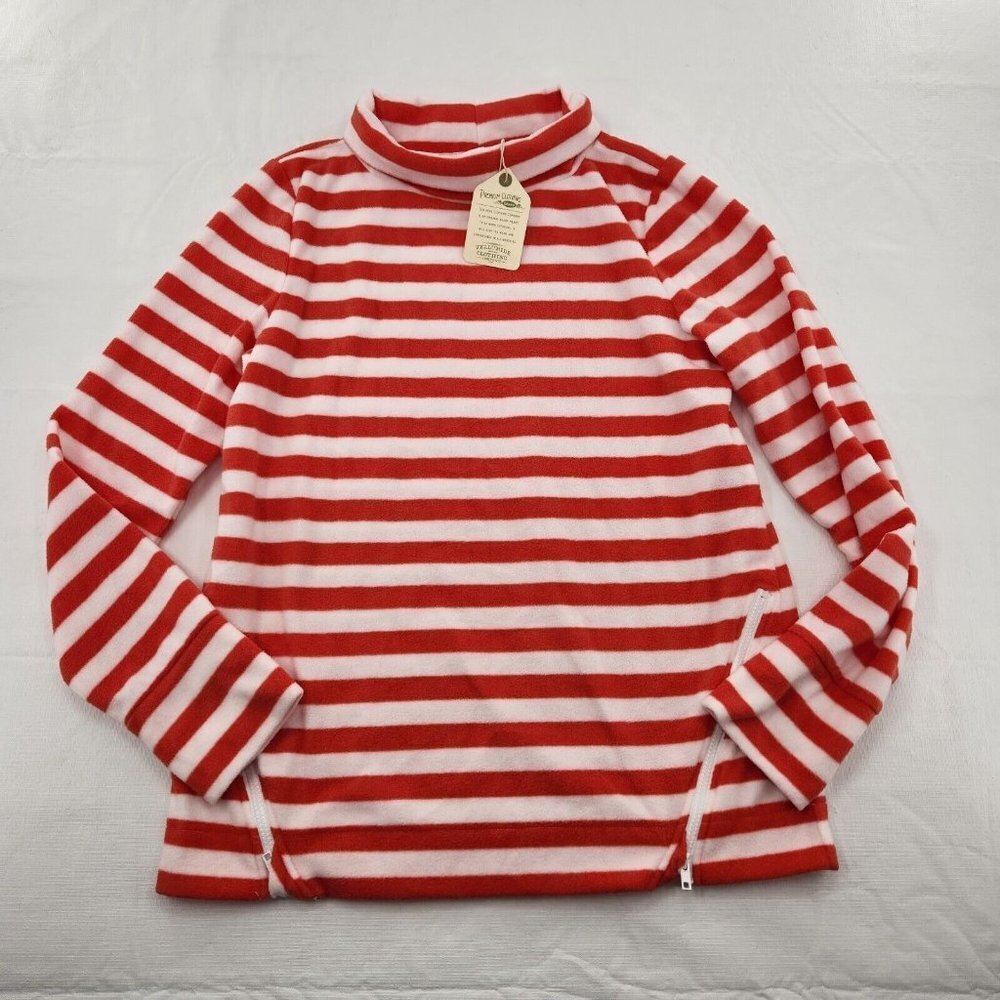 Telluride Clothing Co Fleece Mock Neck Sweatshirt Womens Size Large  Striped